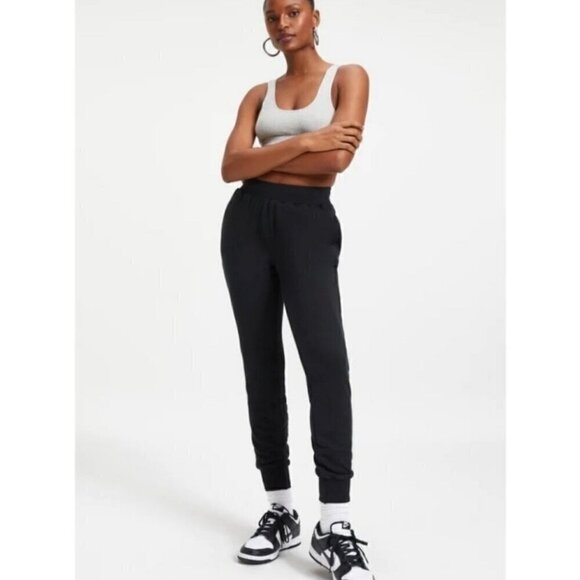 NWT Good American Good Waist Jogger Sweatpant in Black - Size 1 (Small) - Picture 8 of 8